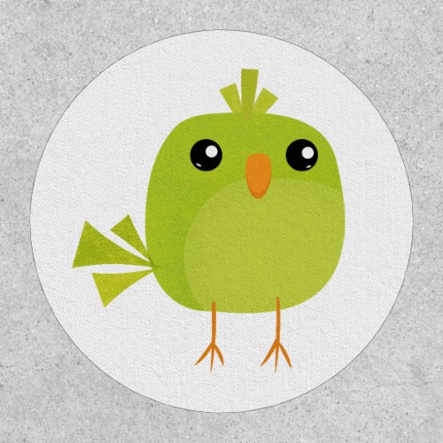 Green Bird Cartoon   Patch