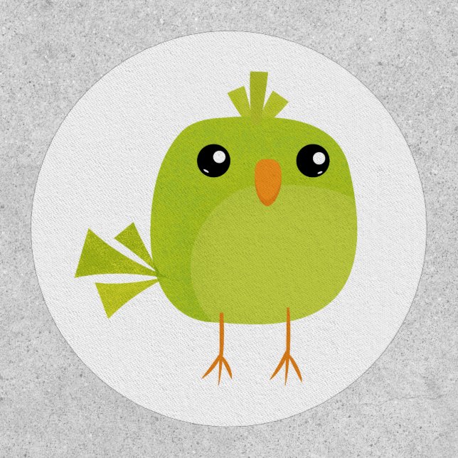 Green Bird Cartoon   Patch (Front)