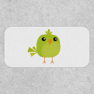 Green Bird Cartoon Patch