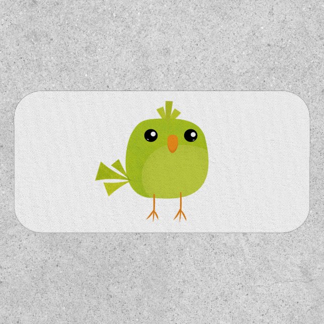 Green Bird Cartoon Patch (Front)