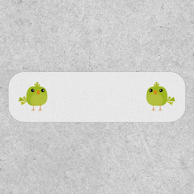 Green Bird Cartoon   Patch (Front)