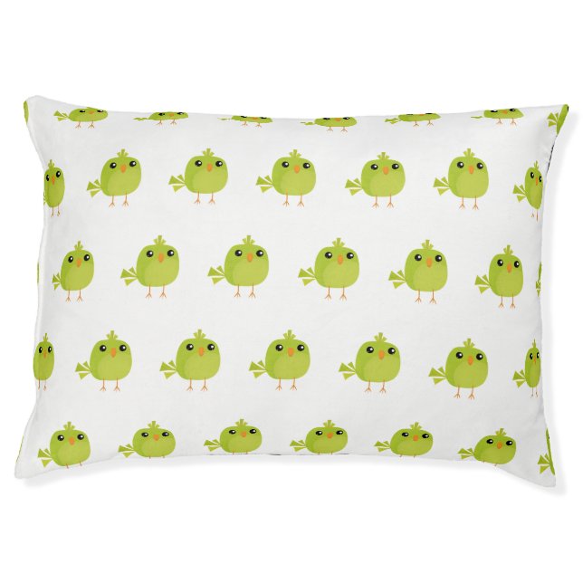 Green Bird Cartoon  Pet Bed (Front)