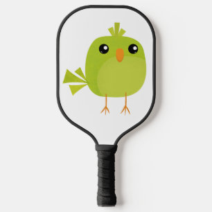 Green Bird Cartoon Pickleball Paddle