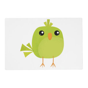 Green Bird Cartoon Placemat