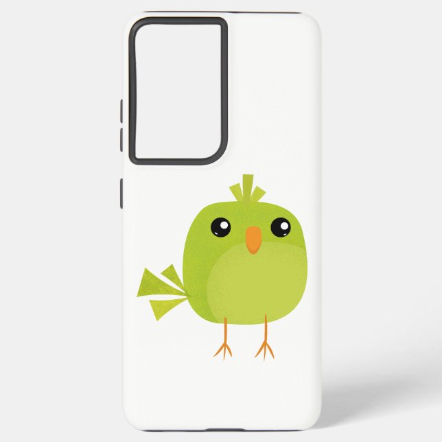 Green Bird Cartoon   Samsung Galaxy Case (Back)
