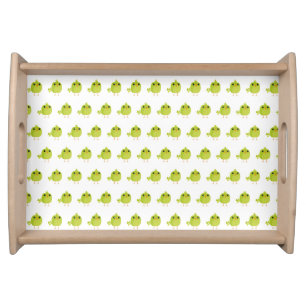 Green Bird Cartoon   Serving Tray