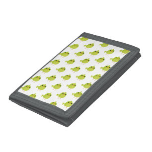 Green Bird Cartoon Tri-fold Wallet
