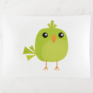 Green Bird Cartoon Trinket Tray