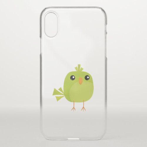 Green Bird Cartoon   iPhone X Case