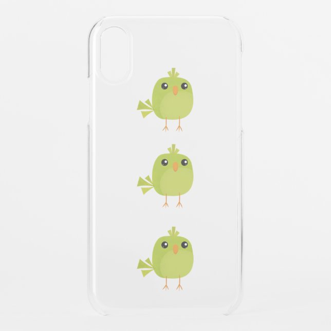 Green Bird Cartoon   Uncommon iPhone Case (Back)