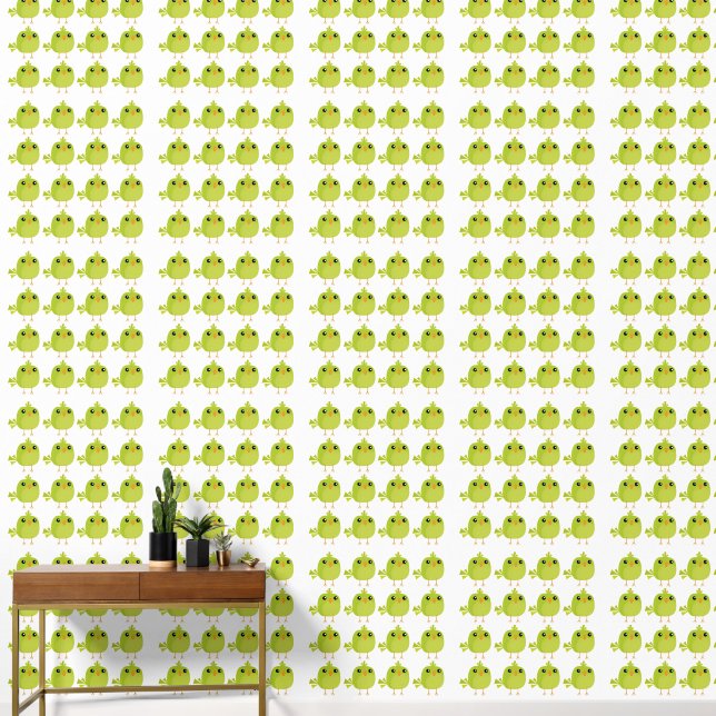 Green Bird Cartoon  Wallpaper (Hallway)