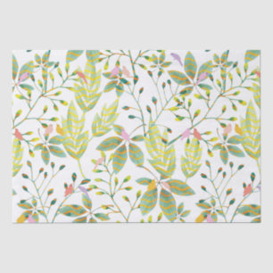 Green bird garden tissue paper