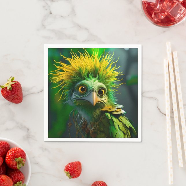Green Bird Napkins (Insitu)