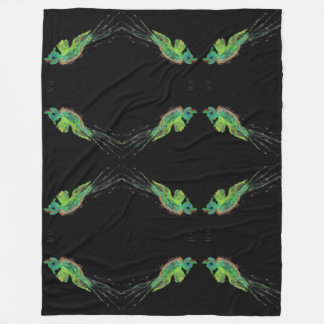 green bird painting blanket