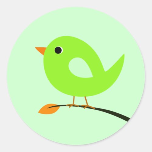 Green Bird Sticker