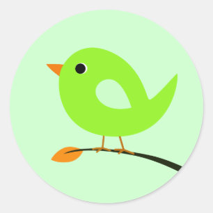 Green Bird Sticker