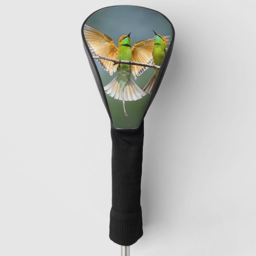 Green Birds Frolic in the Trees Photograph Golf Head Cover