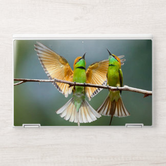 Green Birds Frolic in the Trees Photograph HP Laptop Skin