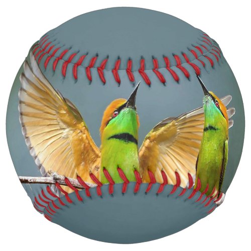 Green Birds Frolic in the Trees Photograph Softball