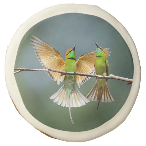 Green Birds Frolic in the Trees Photograph Sugar Cookie