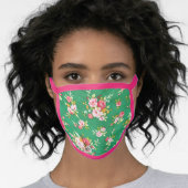 green  Black All Over Cotton & Poly Blend Facemask Face Mask (Worn Her)