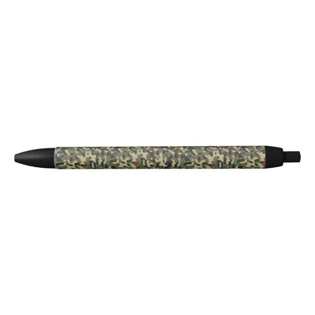 Green, black and brown camouflage pattern pen (Front)