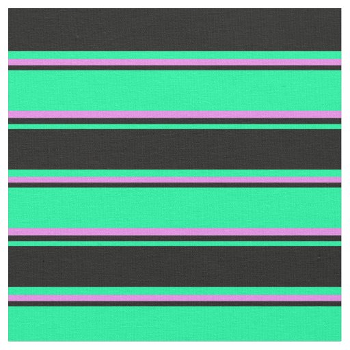 Green, Black, and Violet Lines Fabric