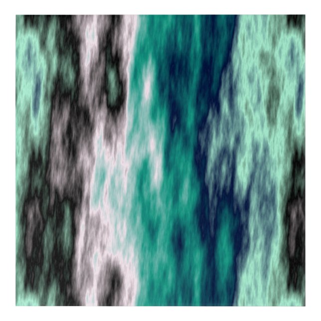Green, black and white abstract acrylic print (Front)