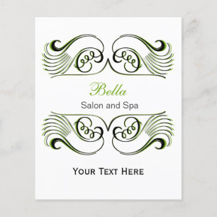 green, black and white Chic Business Flyers