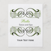 green, black and white Chic Business Flyers