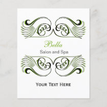 green, black and white Chic Business Flyers