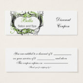 green,black and white Chic discount coupon (Front & Back)