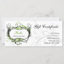 green,black and white Chic Gift Certificates