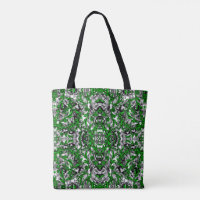 Fashionable High Capacity All-over Print Tote Bag With Silk Scarf