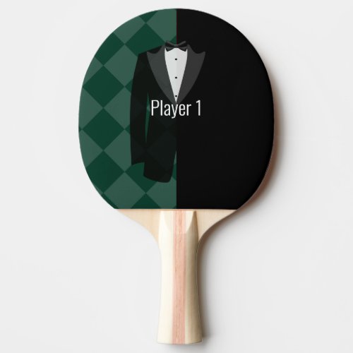 Green  black bachelor party beer pong paddle