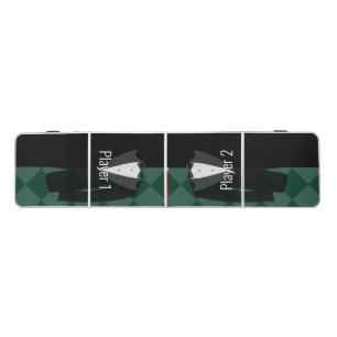 Green & black bachelor party beer pong table