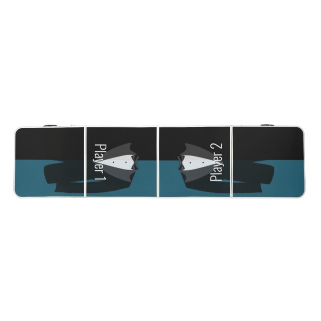 Green & black bachelor party beer pong table (Top)