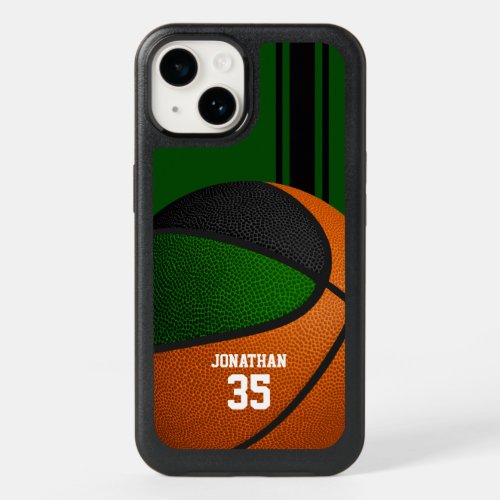green black basketball colors varsity boys girls OtterBox iPhone 14 case