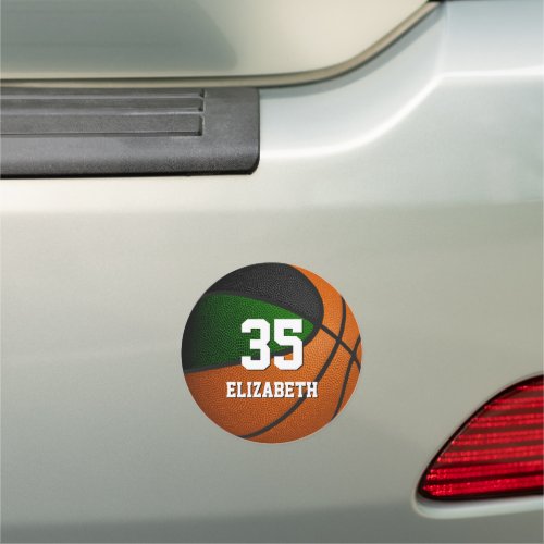 green black basketball team colors spirit day car magnet