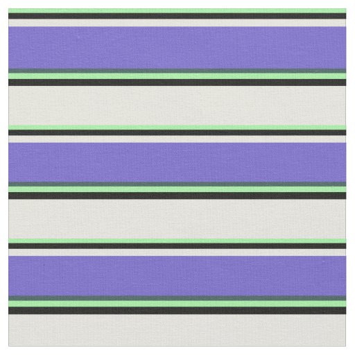 Green, Black, Beige, Slate Blue & Dark Slate Gray Fabric