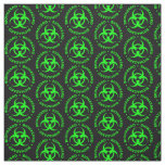 Green &amp; Black Biohazard Symbol Fabric