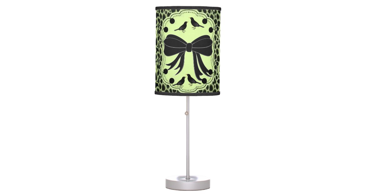 Gezamenlijk Schande Tegenover green black bow bird decorative lamp shade | Zazzle