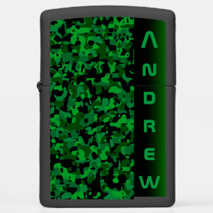 Green Black camouflage Zippo Lighter