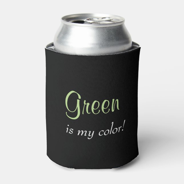 Green Black Can Cooler (Can Front)
