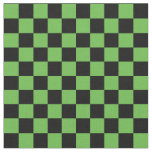 Green &amp; Black Checkerboard Fabric