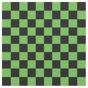 Green & Black Checkerboard Fabric