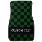 Green Black Checkered Flag Personalized Name Car F