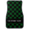 Green Black Checkered Flag Personalized Name Car F