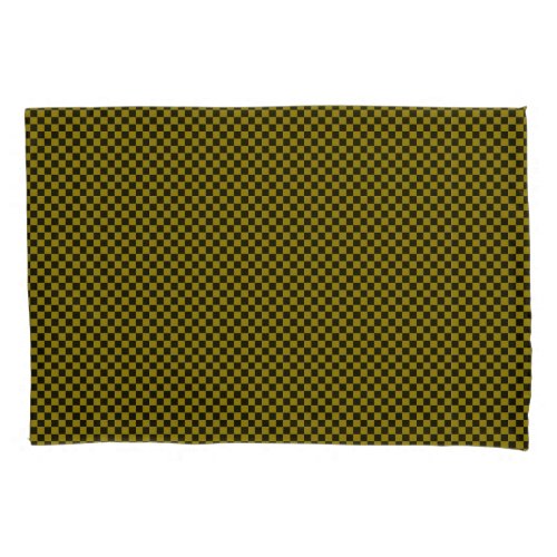 GreenBlack Checkered Pair of Standard Pillowcase