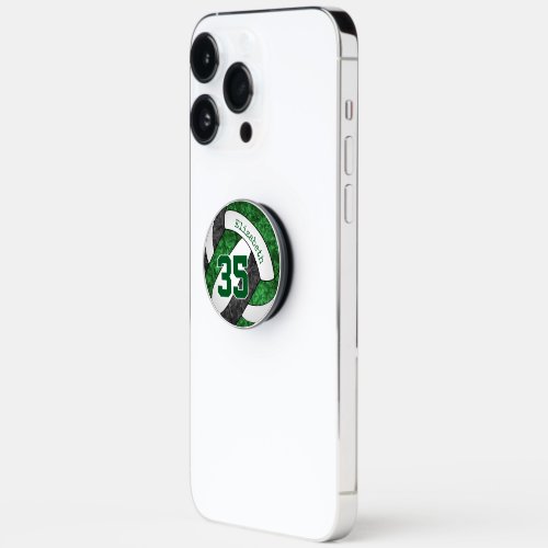 green black club colors volleyball her team number PopSocket
